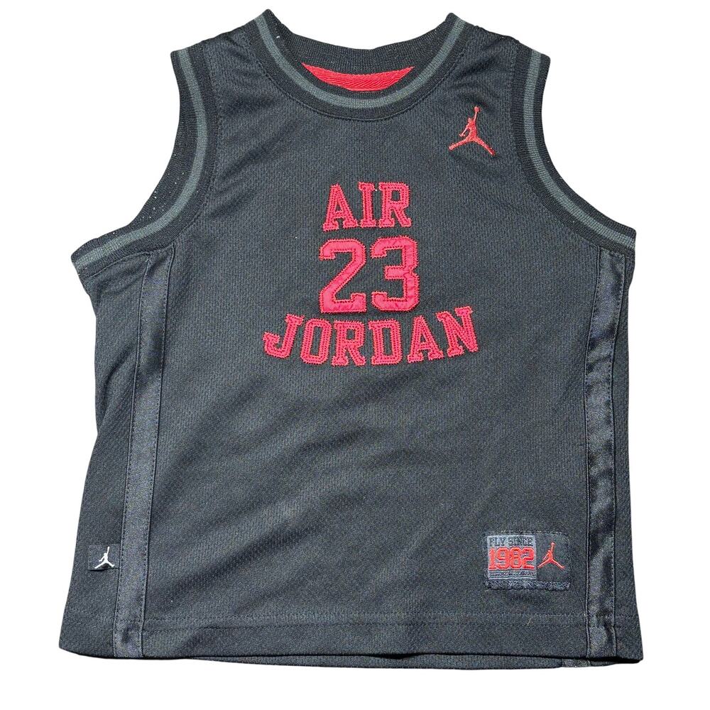 Nike Air Basketball Jersey Toddler Boys 3T Black/Red #23 Michael Jordan Jumpman
